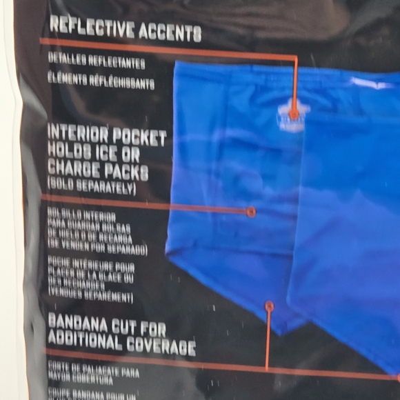 Tenacious Egodyne Work Gear Blue Cooling Neck Gaiter Bandana Cut Size L/XL - Picture 6 of 8